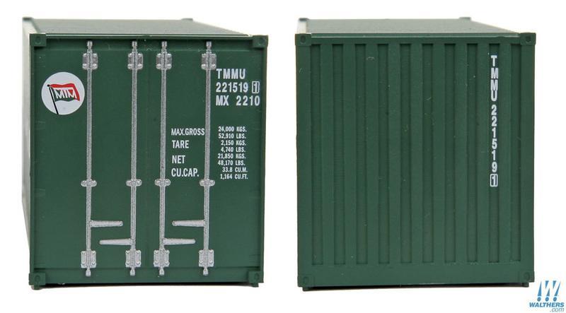 SceneMaster 949-8008 HO規 LINEA MEXICANA 20呎 貨櫃 深綠