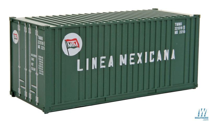 SceneMaster 949-8008 HO規 LINEA MEXICANA 20呎 貨櫃 深綠