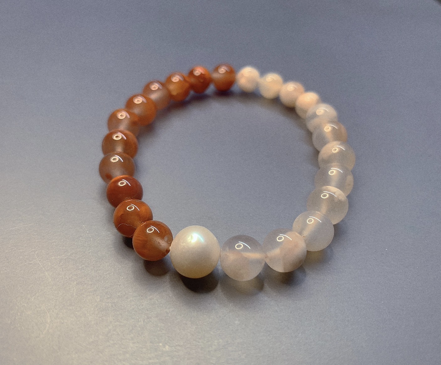 櫻花浪漫／櫻花瑪瑙與南紅瑪瑙