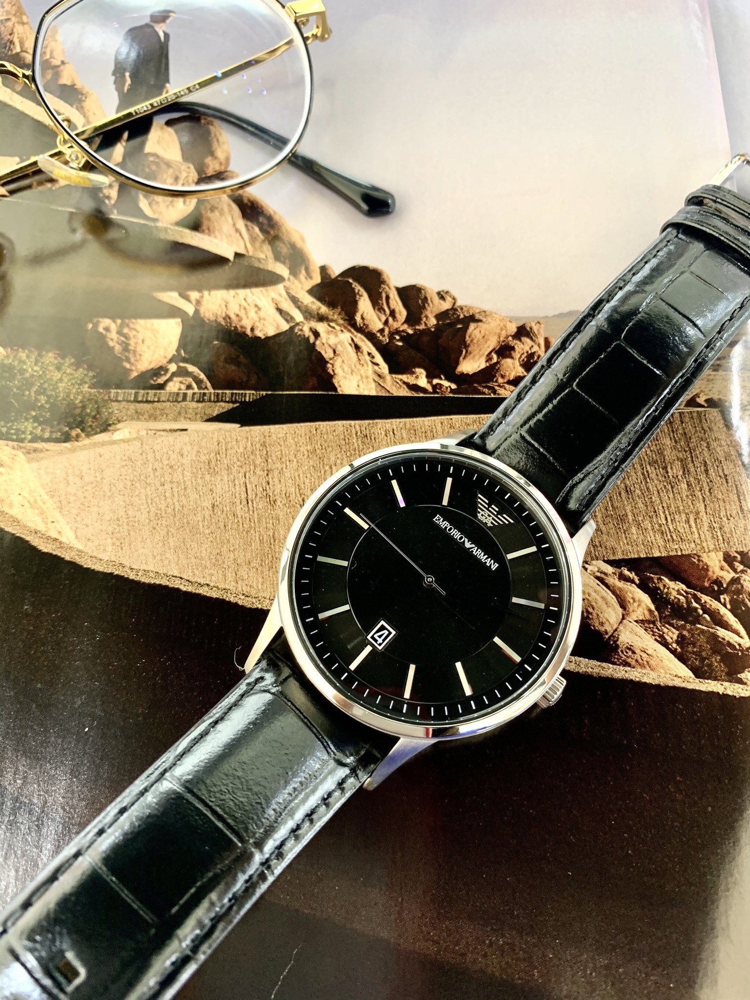 【EMPORIO ARMANI】亞曼尼紳士腕錶 AR11186 43mm 現代鐘錶