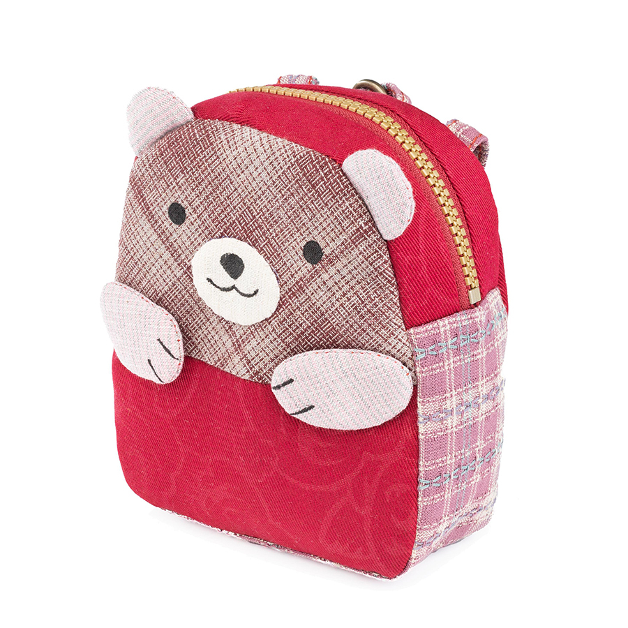 販售原尺寸【紙型】(迷你小熊後背包造型零錢包)