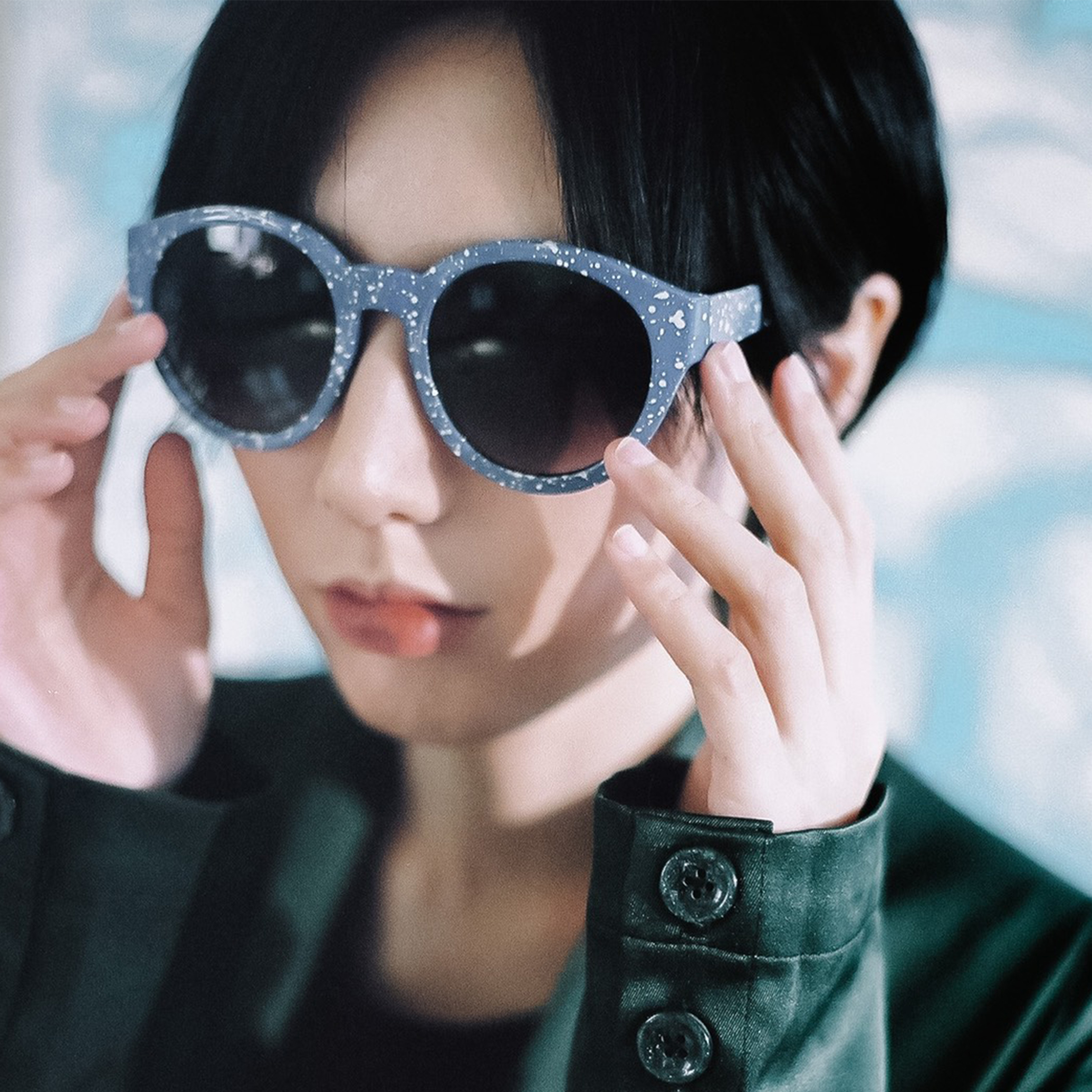 splash ink art _ parent-child 成人款  坦桑尼亞藍