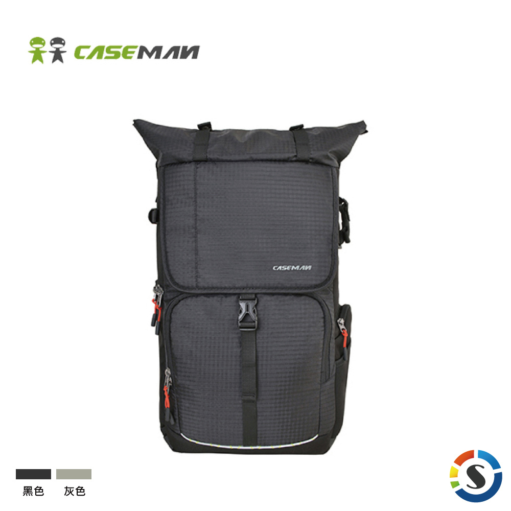 【Caseman卡斯曼】CP100 指南者系列 雙肩攝影背包 (黑/灰)