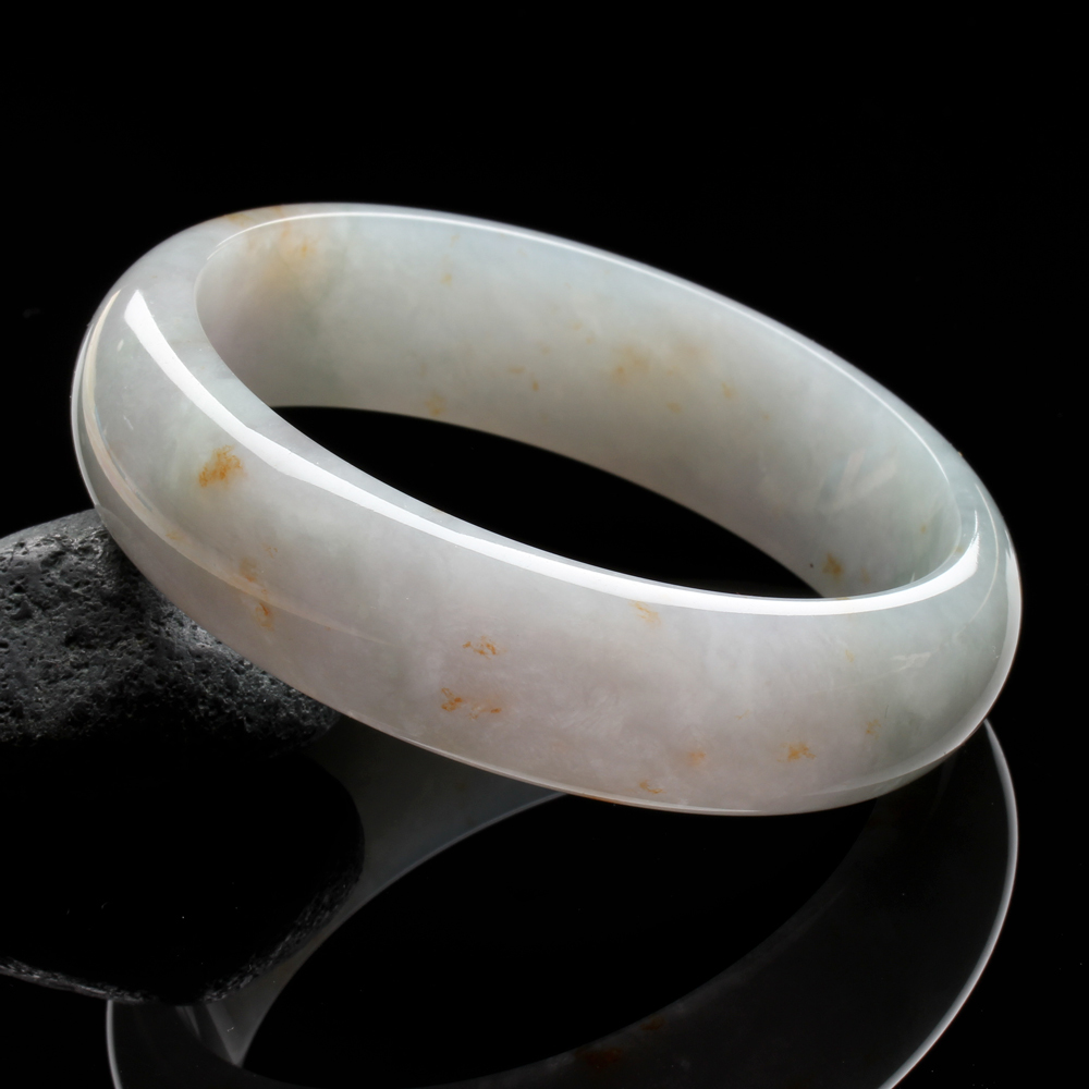 【雅紅珠寶】天然冰種三彩翡翠玉鐲-寬版-#19.5-耀如春華-B0144