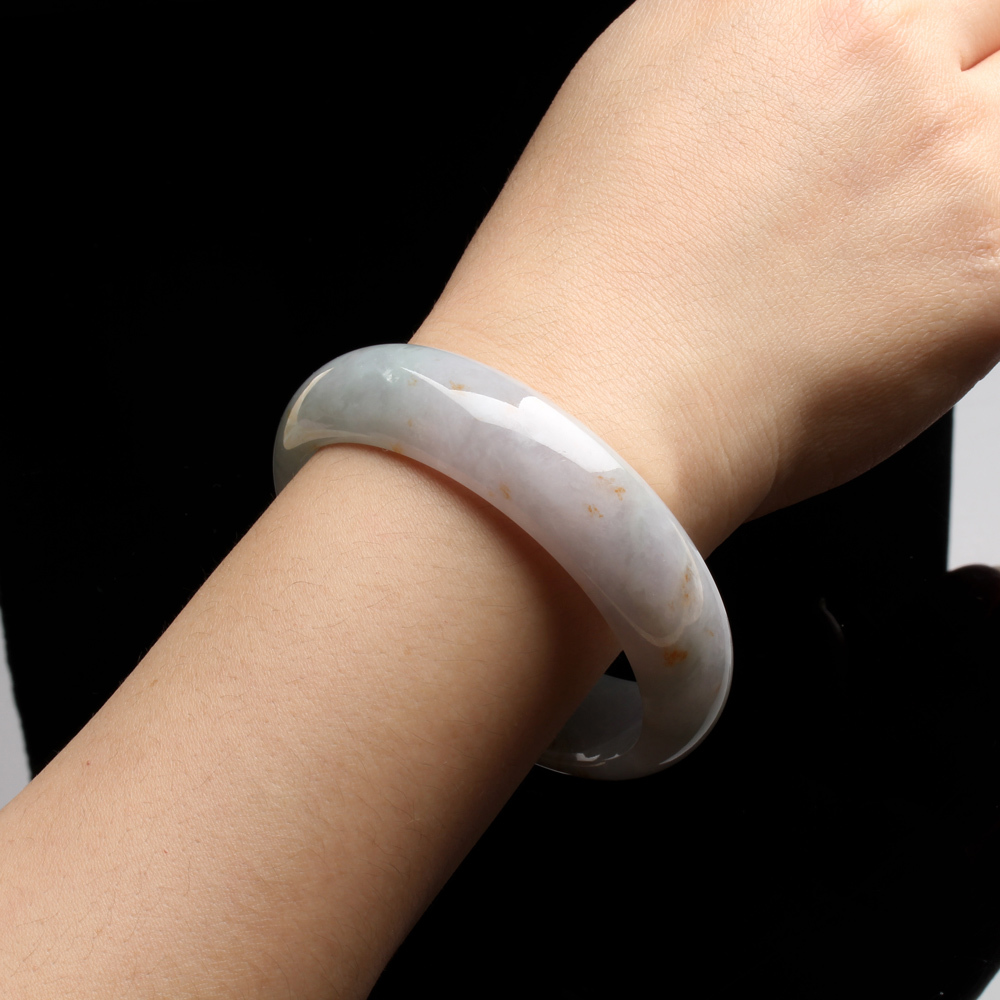 【雅紅珠寶】天然冰種三彩翡翠玉鐲-寬版-#19.5-耀如春華-B0144