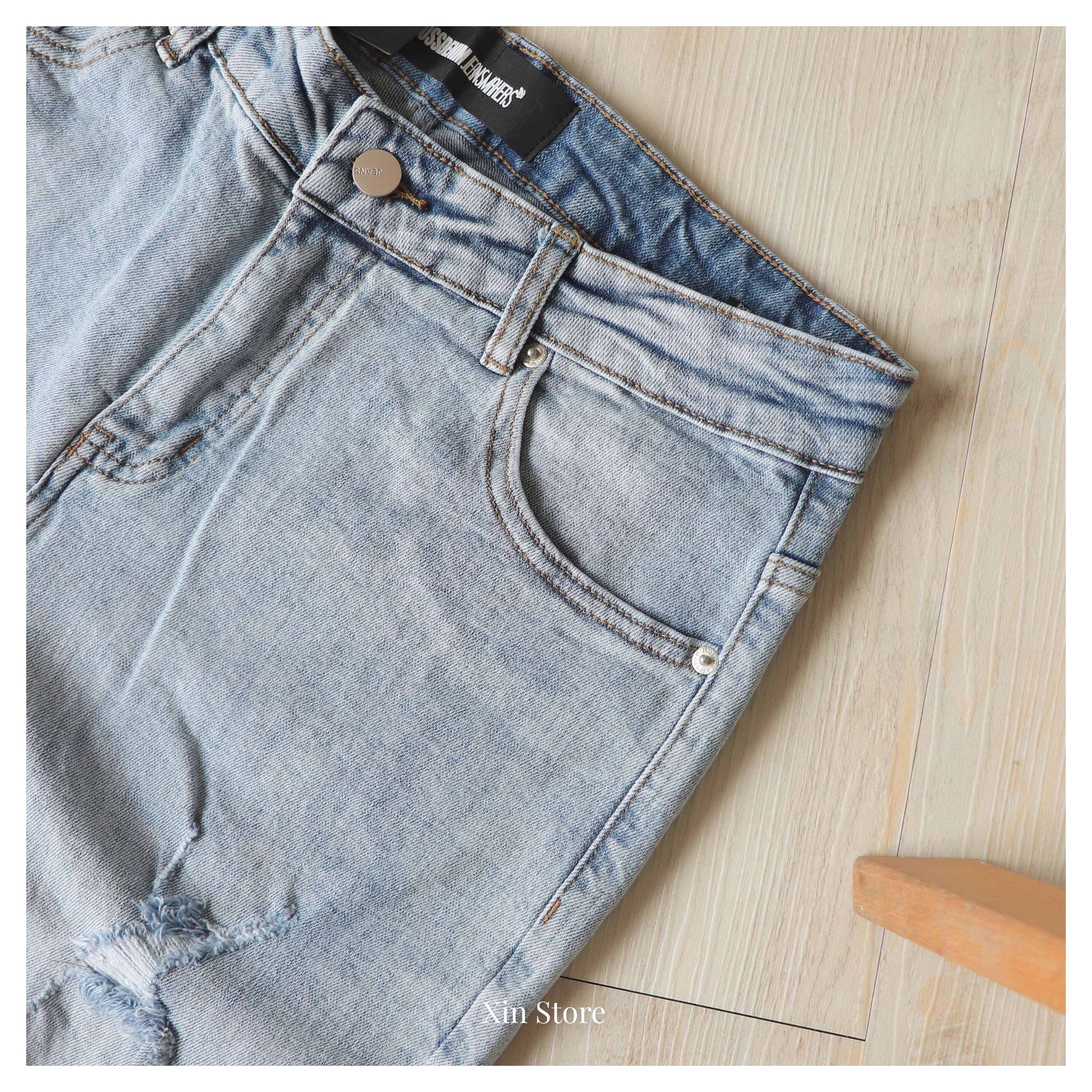 【現貨】Crossdenim 直筒 刷破 刷色 長褲 牛仔褲