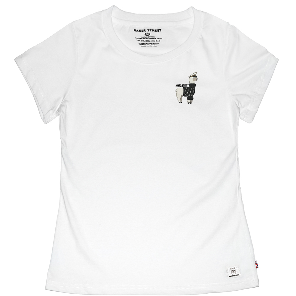 Navy Alpaca 羊駝船長 黑標系列 刺繡 女版短袖T恤