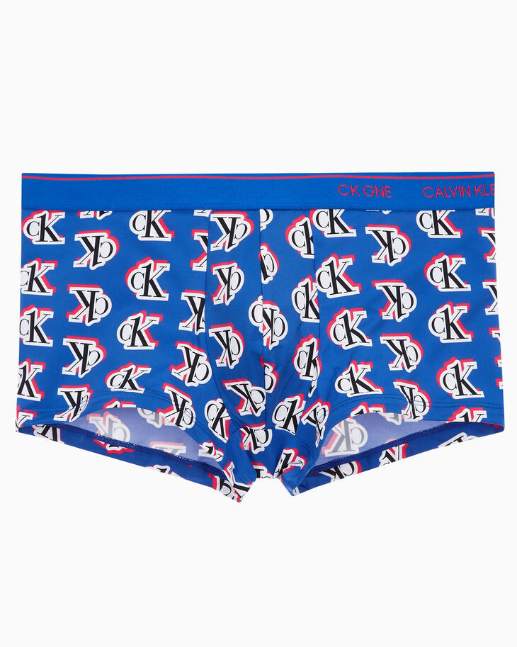 Calvin Klein 寶石藍CK英文字低腰四角褲
