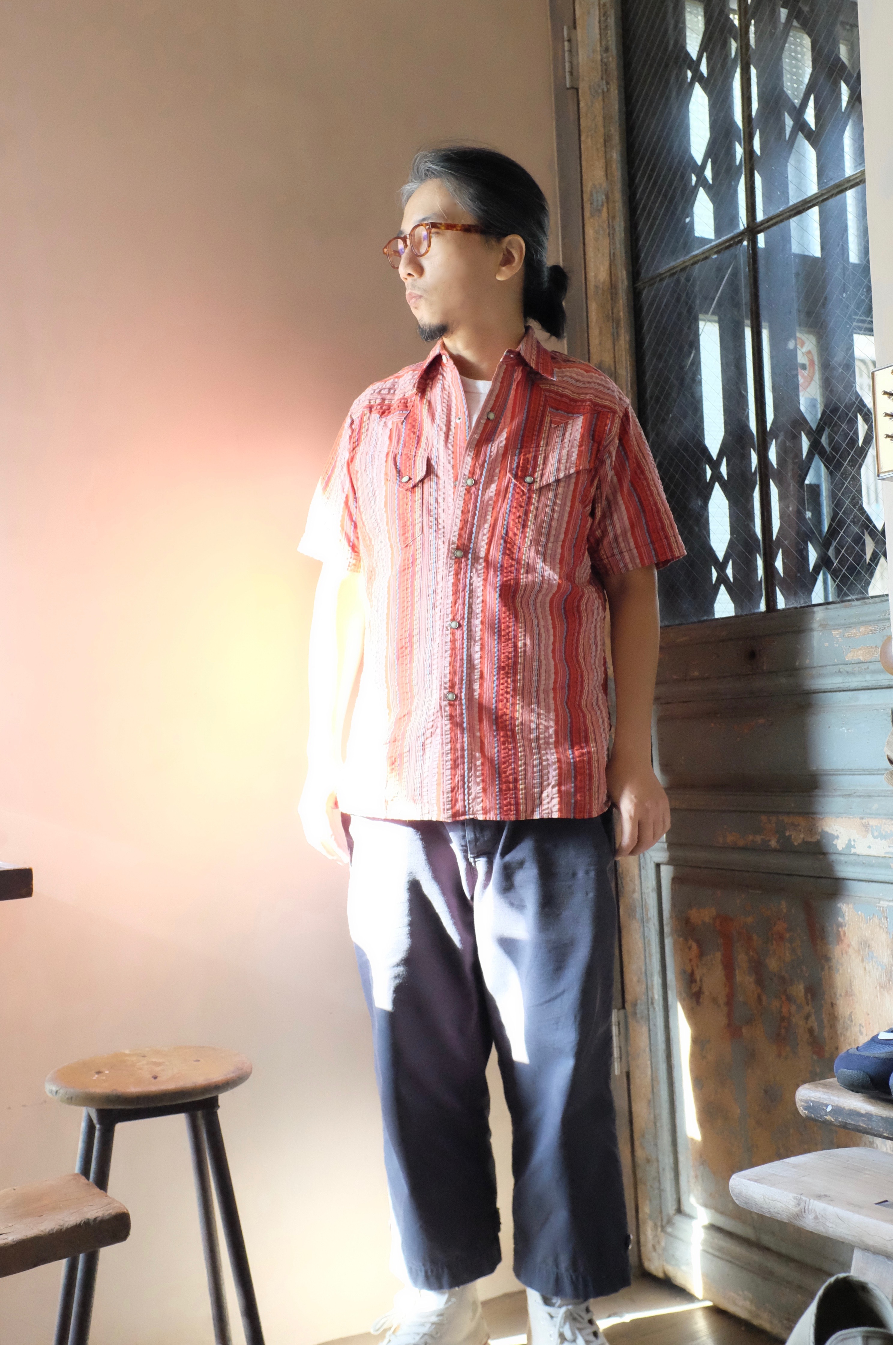 SUGAR CANE SUMMER Western Shirt / Red