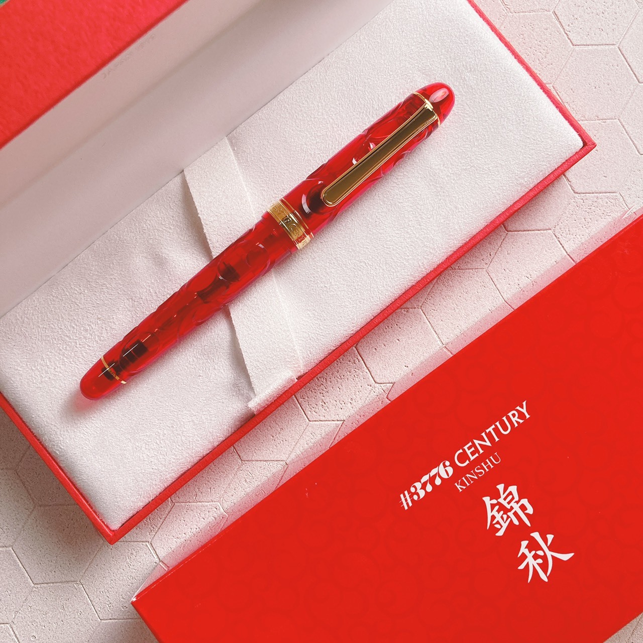 白金｜3776 2021限定3776支 富士旬景 最終回 錦秋 金夾金尖 14K金 鋼筆