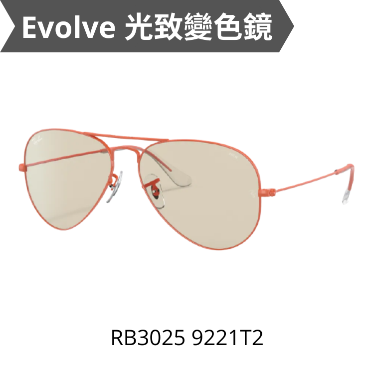 RayBan Aviator Solid Evolve RB3025 9221T2  光致變色太陽眼鏡