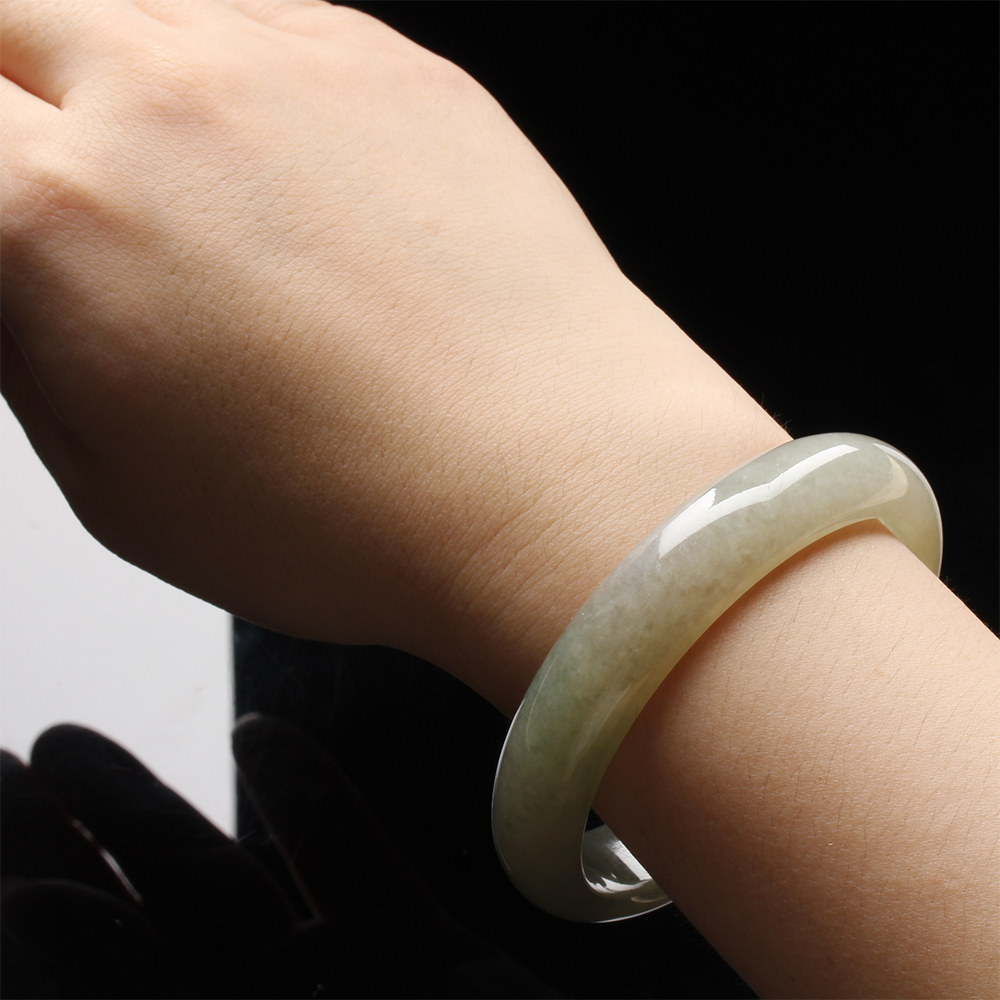 【雅紅珠寶】天然冰種黃翡翠玉鐲-#19.5-金玉良緣-B0136