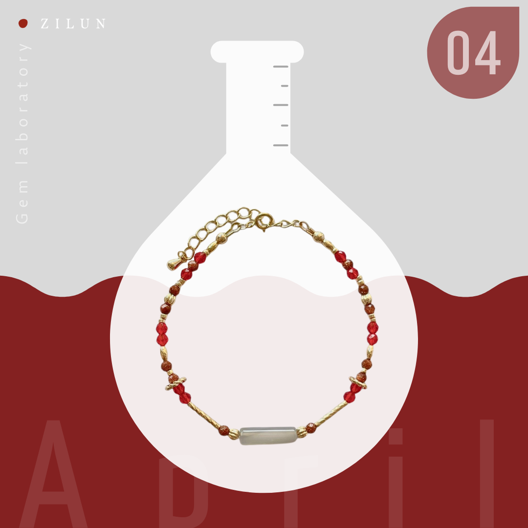 |四月|烈焰布斯卡火山紅 • 寶石實驗室 • 手鍊 • 美國14K注金 • 14kgf