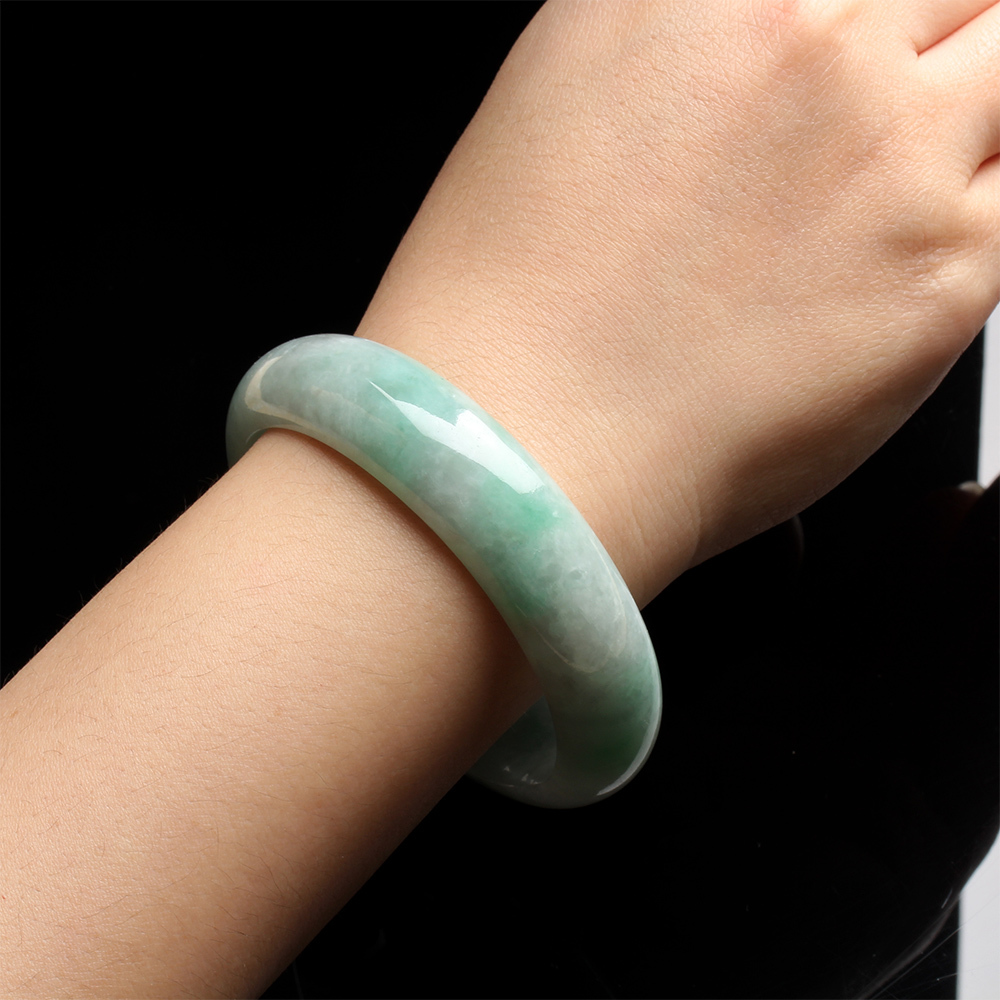 【雅紅珠寶】天然全滿綠翡翠玉鐲-寬版-#19.5-綠野仙踪-B0110