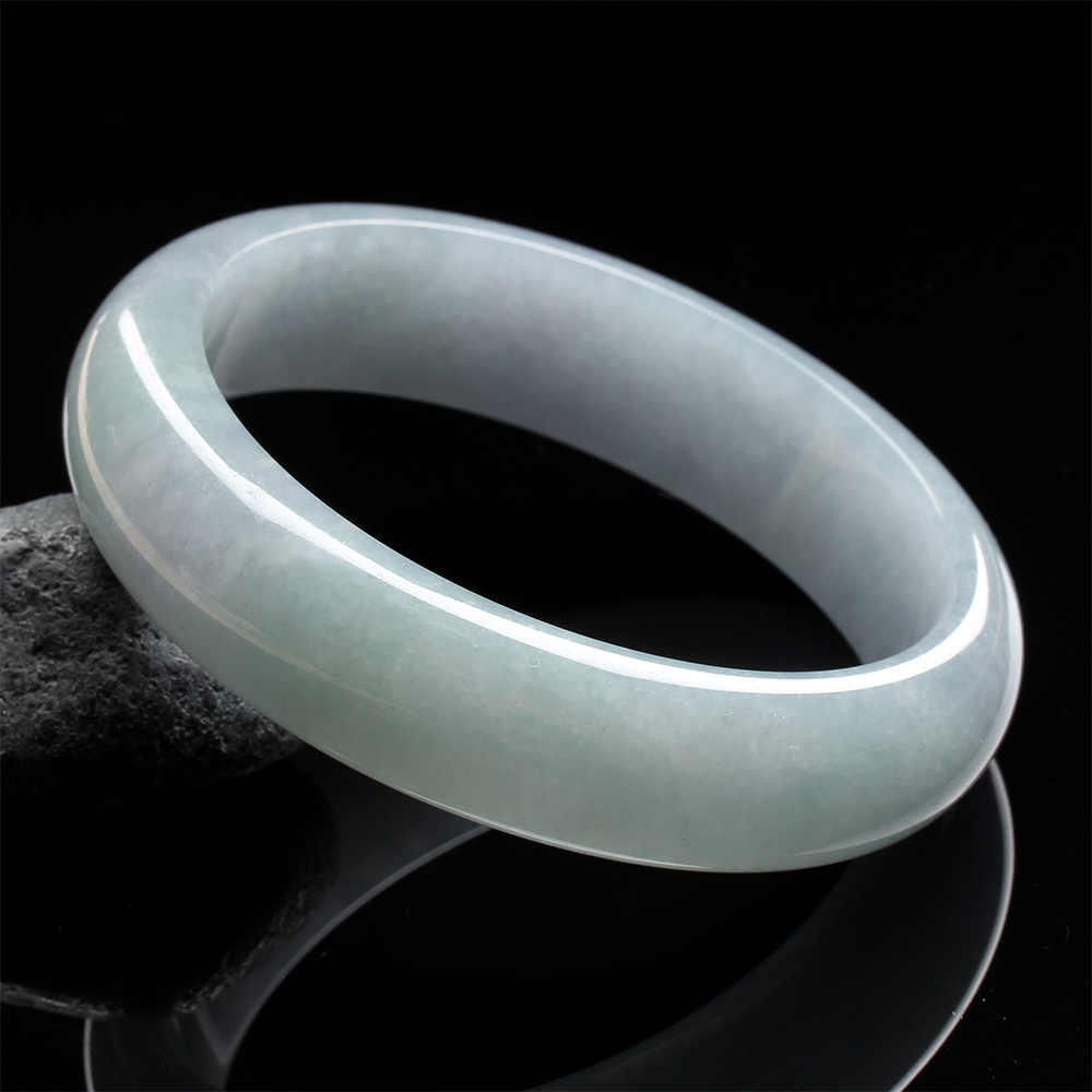 【雅紅珠寶】天然冰糯種全滿鬱金香紫翡翠玉鐲-#18-冰肌瑩徹-B0109