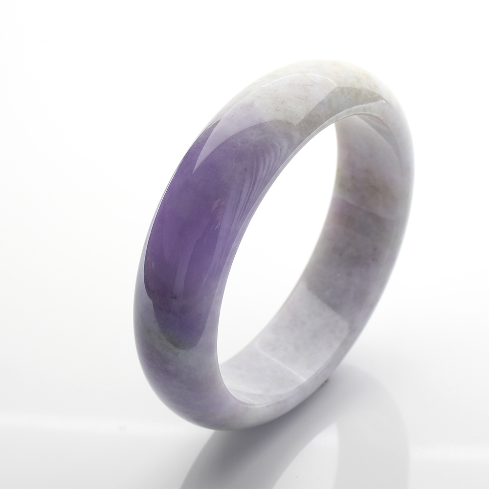 【雅紅珠寶】天然春帶彩翡翠手鐲-寬版#19.5-如花似玉-B0031