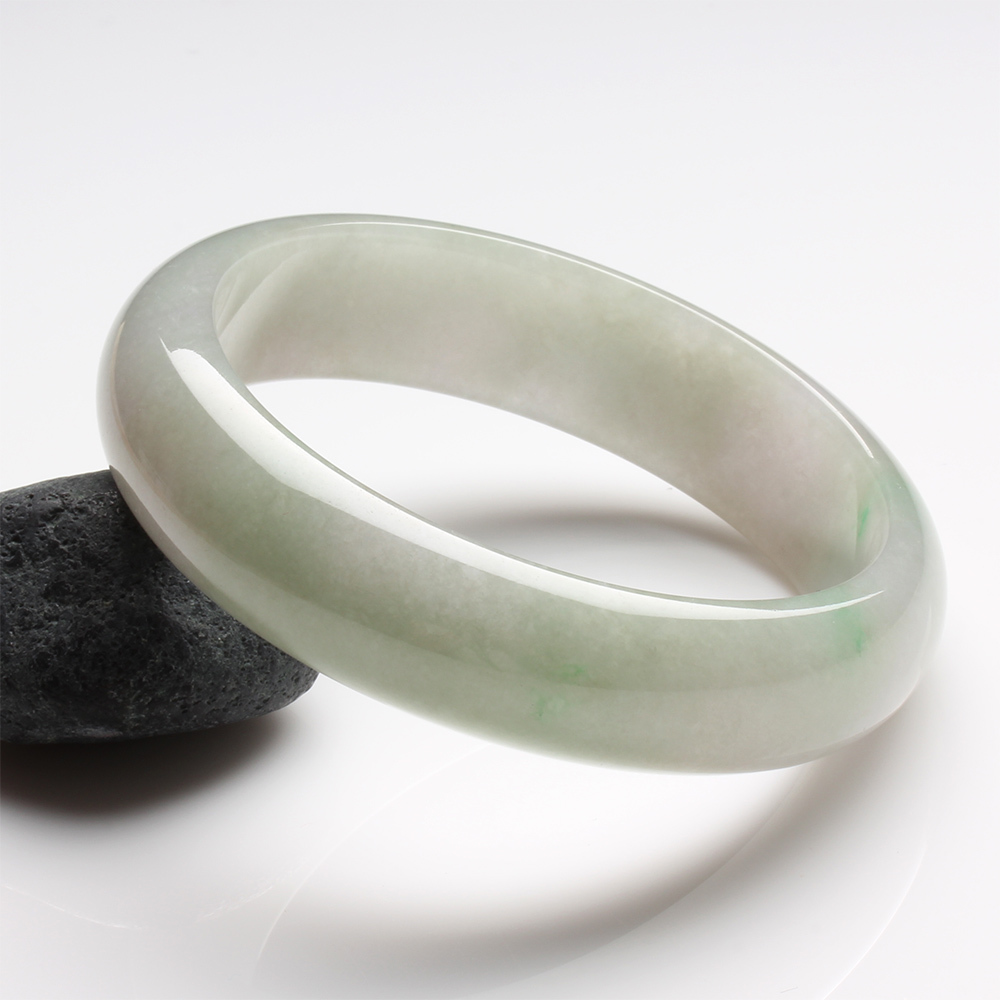 【雅紅珠寶】天然春帶彩冰糯種翡翠圓形玉鐲-寬版-#19-清脆如玉-B0026