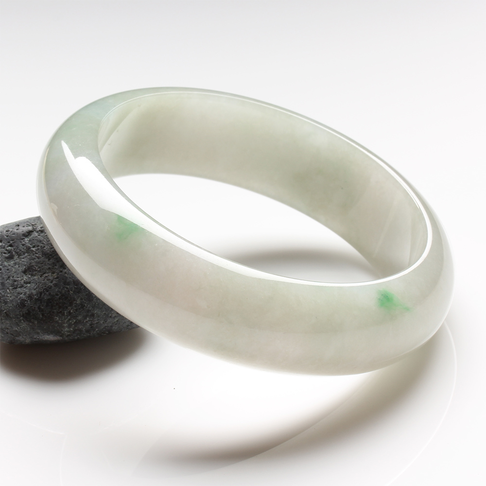 【雅紅珠寶】天然春帶彩冰糯種翡翠手鐲-寬版-#19-落霞微醺-B0027