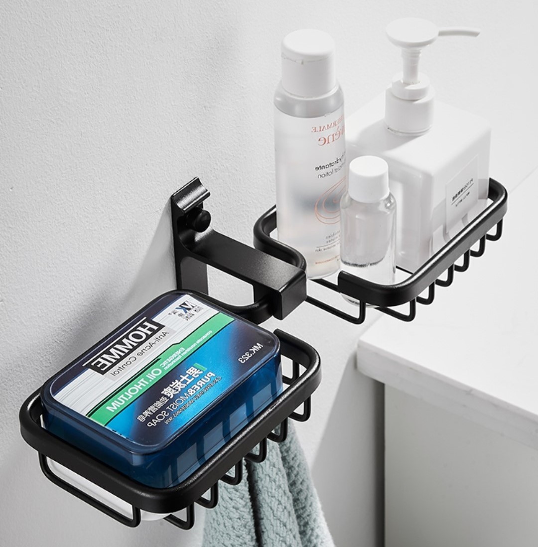 浴室用壁掛式雙層肥皂架