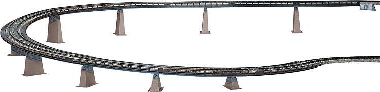 Faller 120471 HO scale, Up and over bridge set  ( R=437.5 mm )