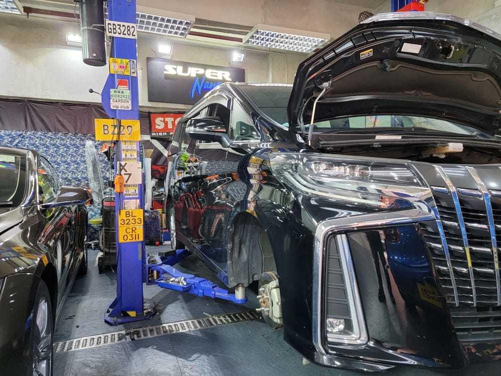 黑色豐田 Toyota alphard super nano 引擎修復 換油套餐 火炭 浚車汽車 service package oil change