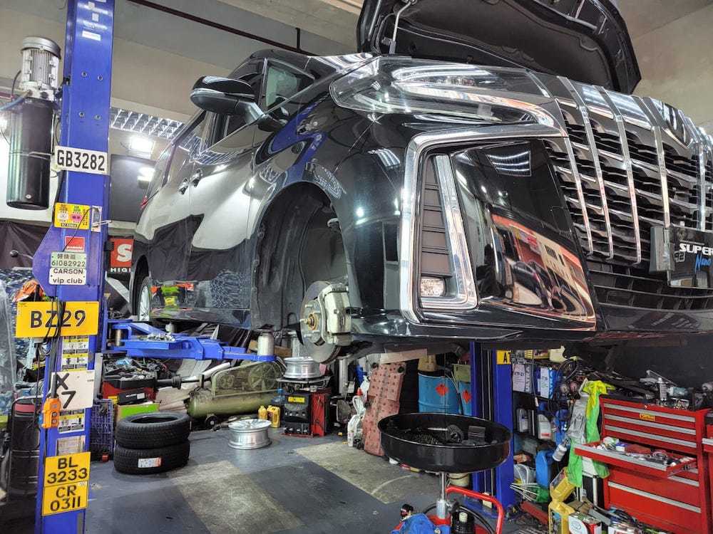 黑色豐田 Toyota alphard super nano 引擎修復 換油套餐 火炭 浚車汽車 service package oil change