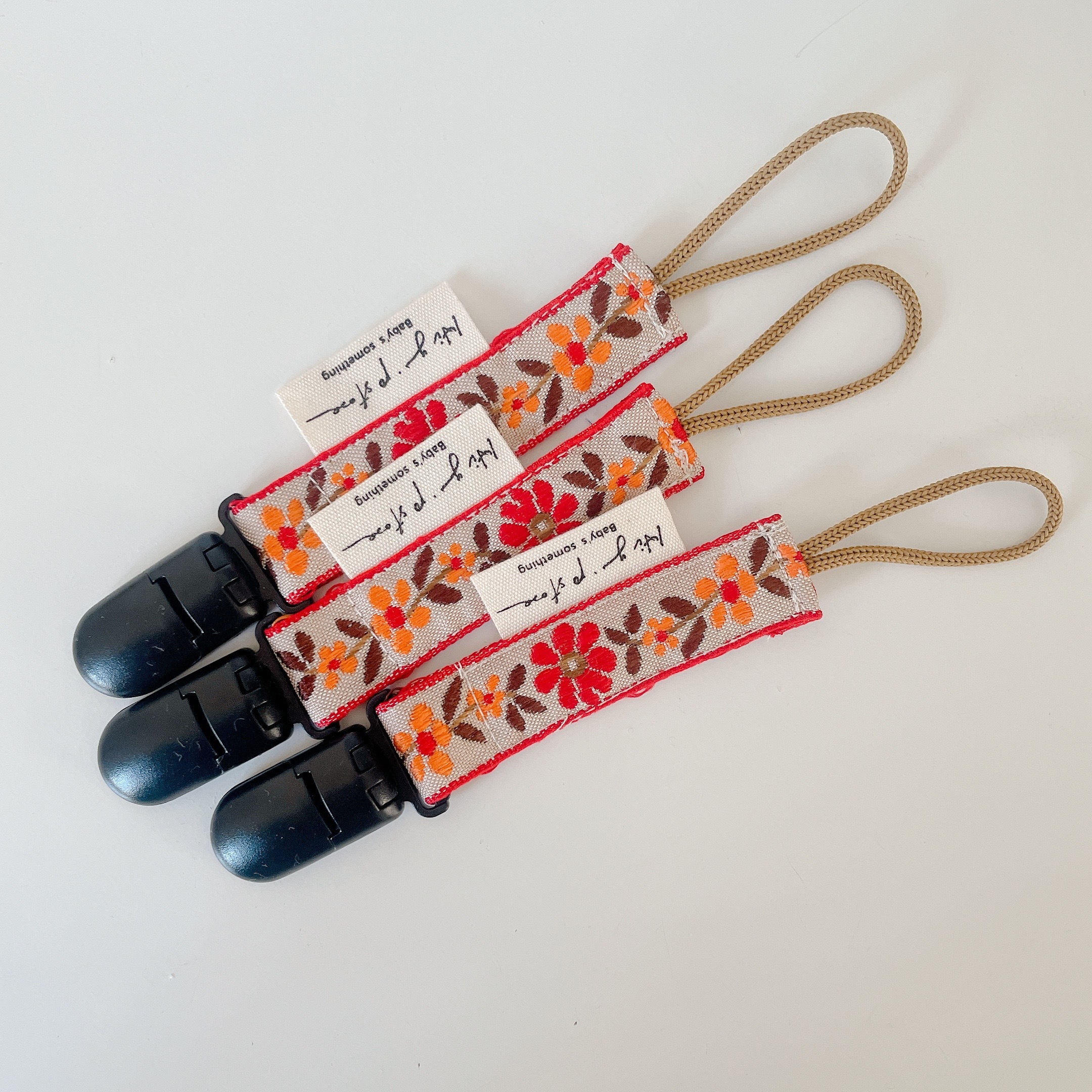 Hi Y.P store-緞帶款-波西米亞紅色花朵短版