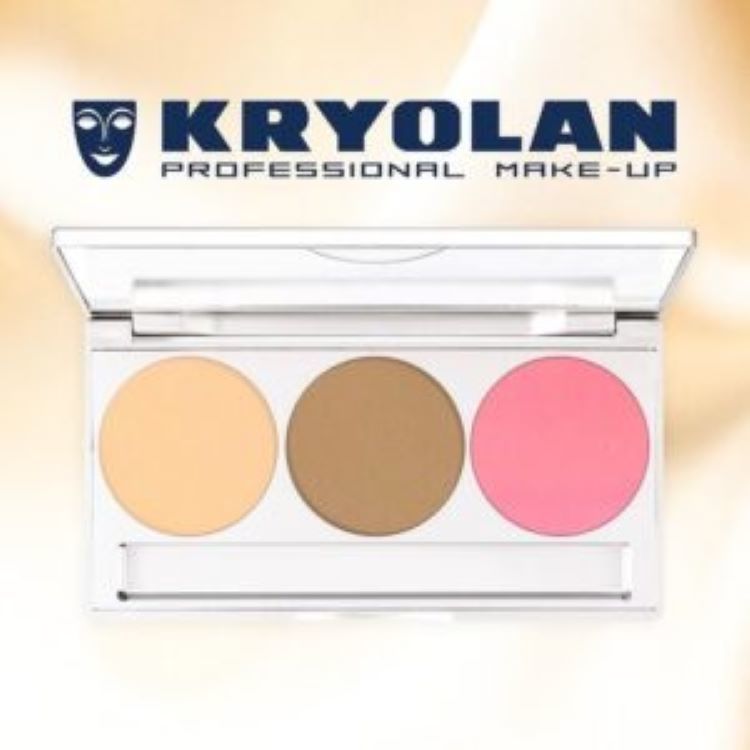 Kryolan 專業陰影胭脂三色盒 ( 電視台化妝間御用品牌 )