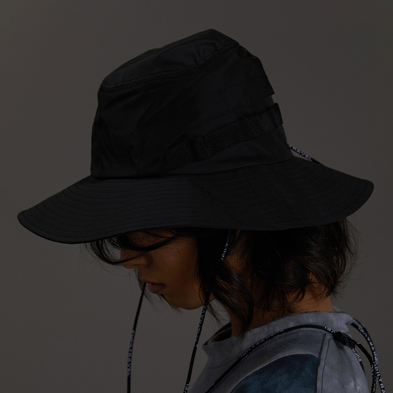 PUPILTRAVEL 機能黑白抽繩漁夫帽