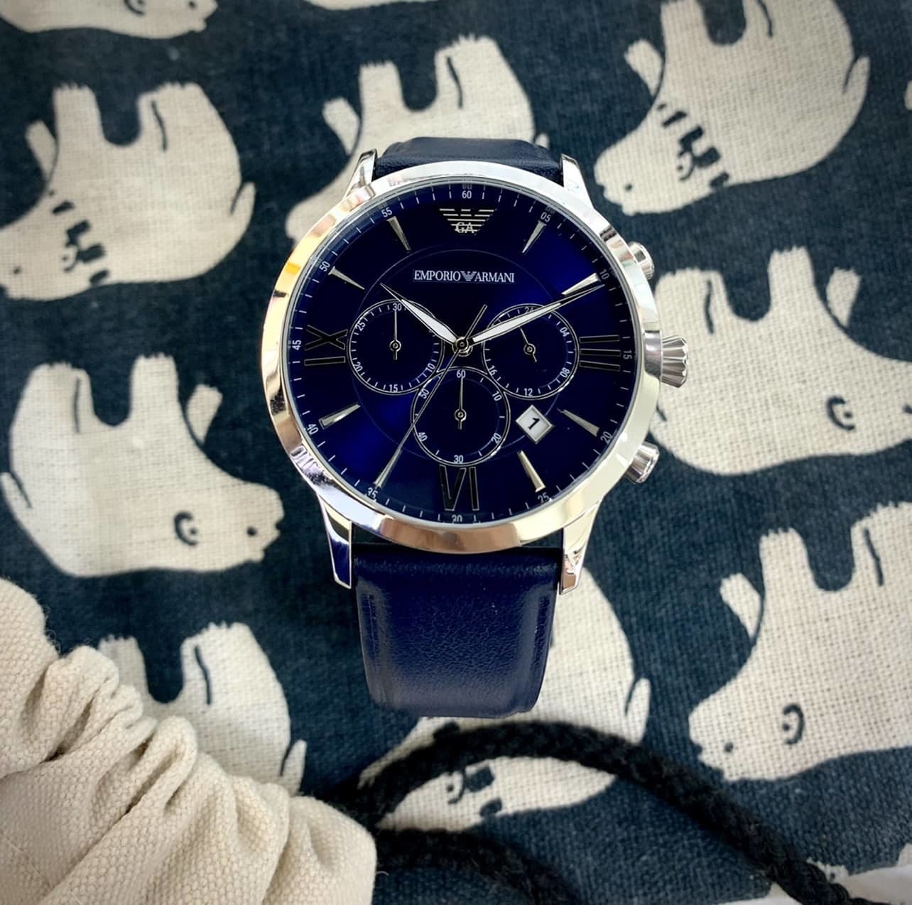 【EMPORIO ARMANI】 義式藍調經典計時手錶 AR11226 43mm 現代鐘錶