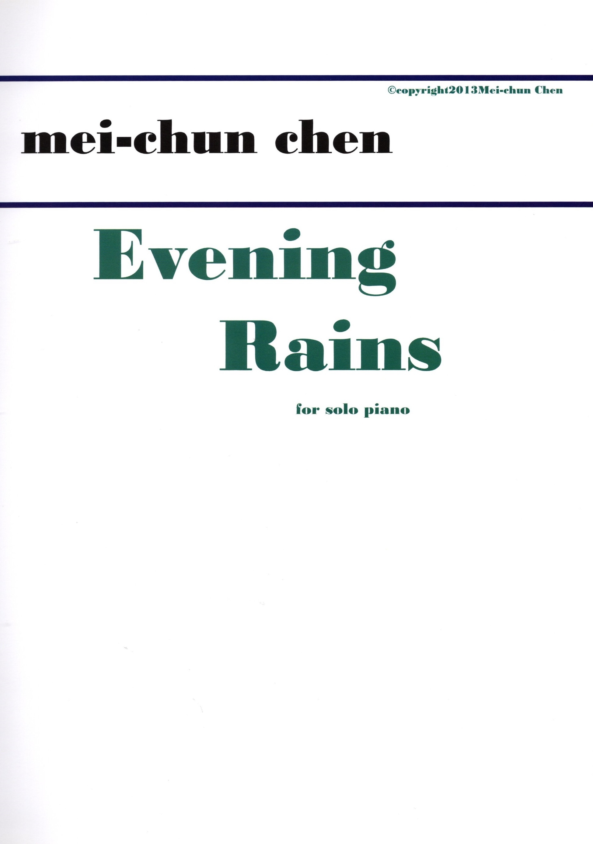 《陳玫君：夜雨鋼琴獨奏曲》