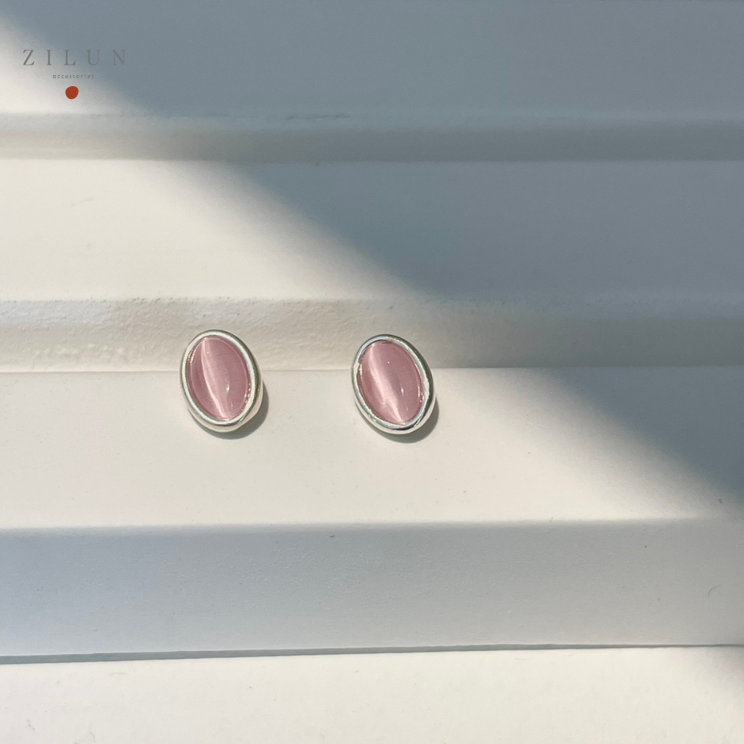 ｜清新｜彩虹糖 • 蜜桃粉 • 耳針耳夾 • 925silver • 純銀耳飾