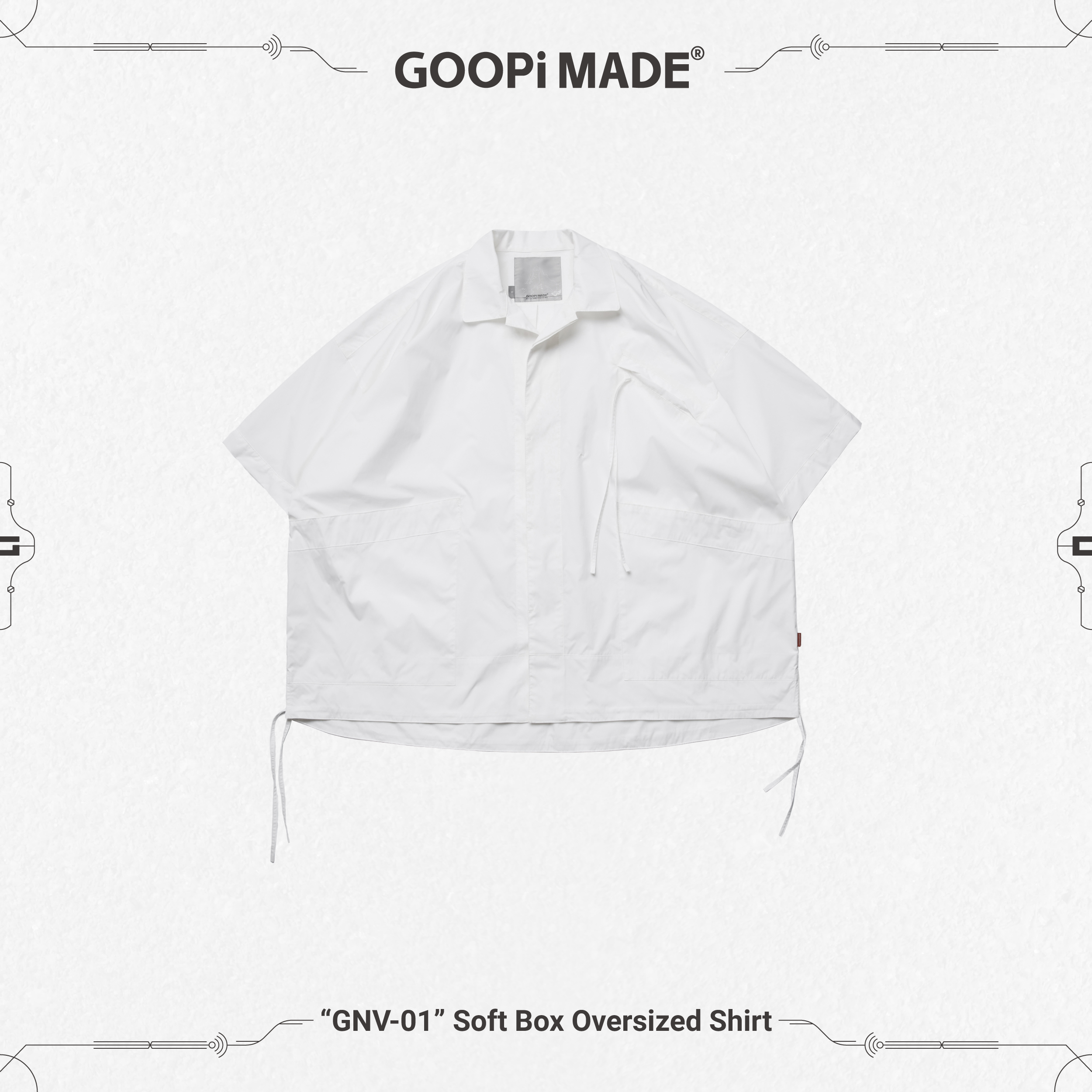 GNV-01” Soft Box Oversized Shirt - White