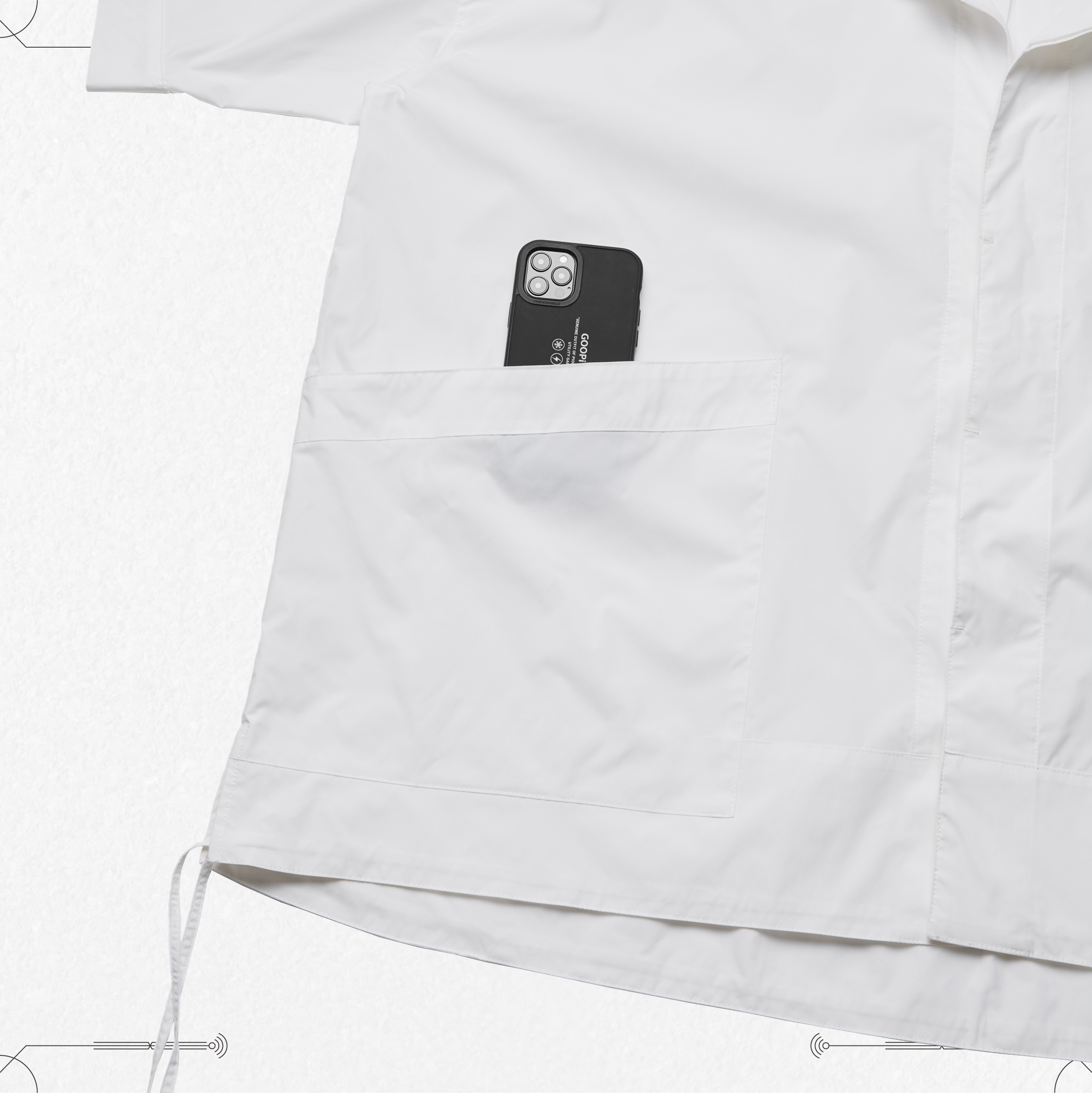 GNV-01” Soft Box Oversized Shirt - White