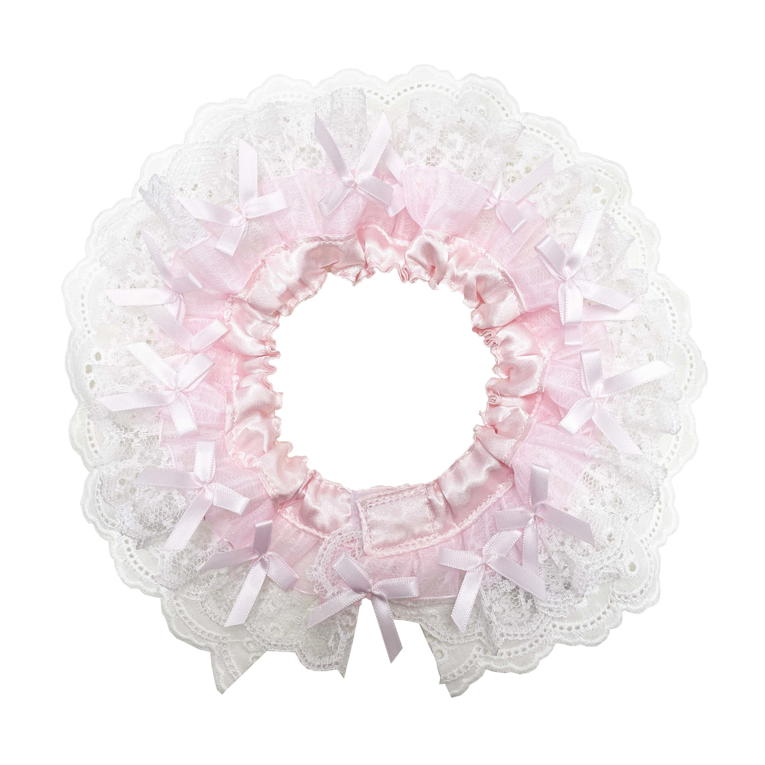 *Wholesale Only* Pink Bow Lace Collar