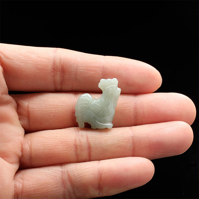 【雅紅珠寶】天然翡翠玉項鍊-十二生肖-雞-佔盡先機-A0007