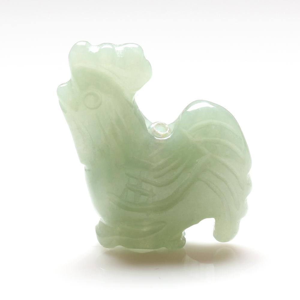 【雅紅珠寶】天然翡翠玉項鍊-十二生肖-雞-佔盡先機-A0007