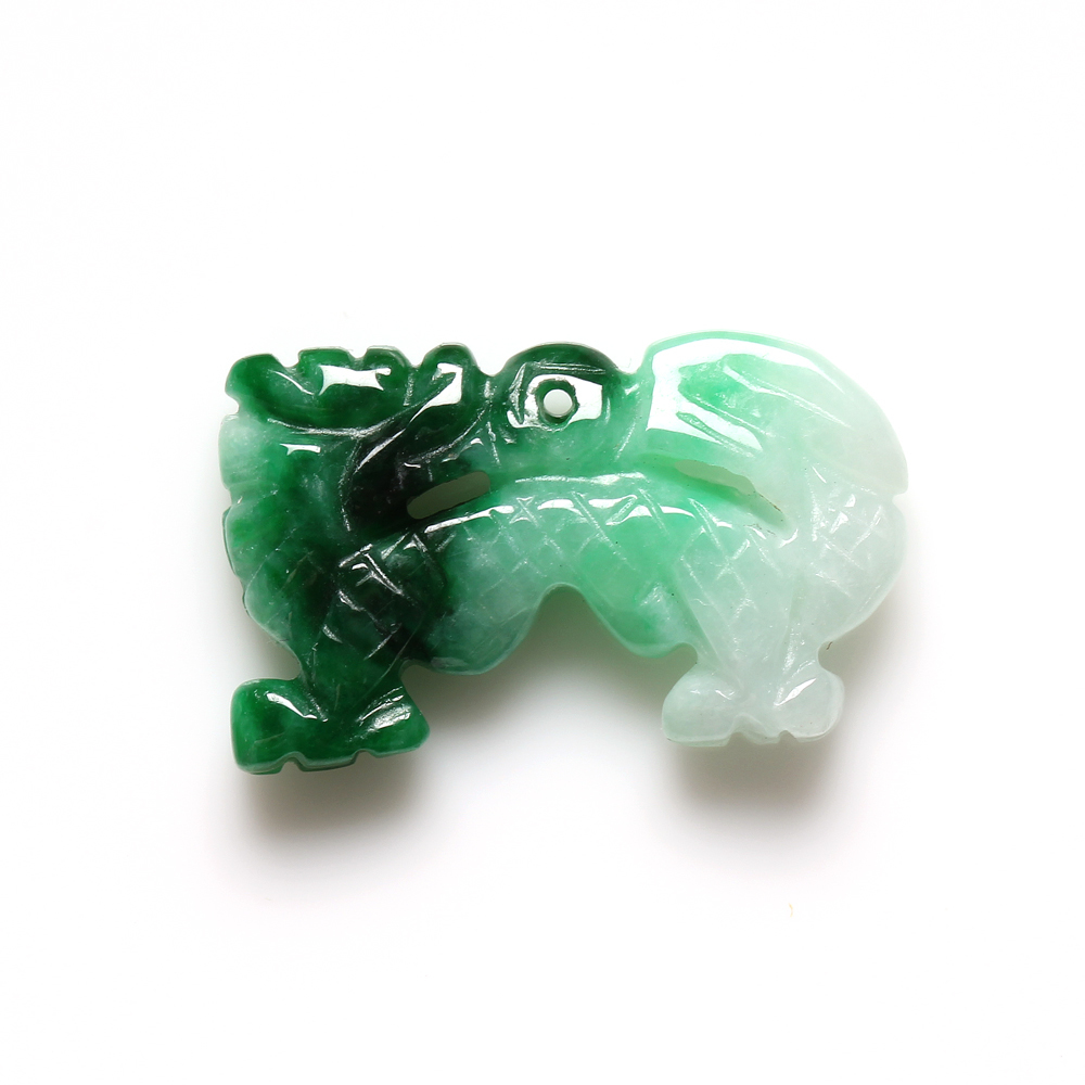 【雅紅珠寶】天然翡翠玉項鍊-十二生肖-龍-真龍天子-A0019