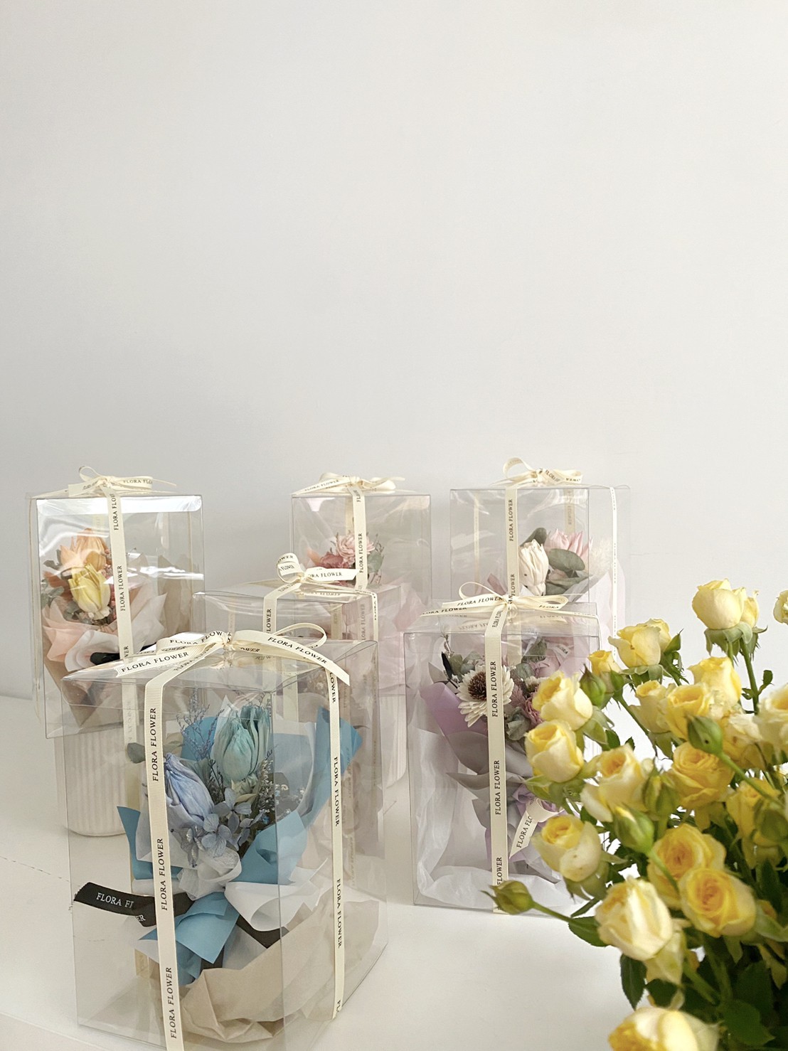 小巧胖丁花束-冷色系列