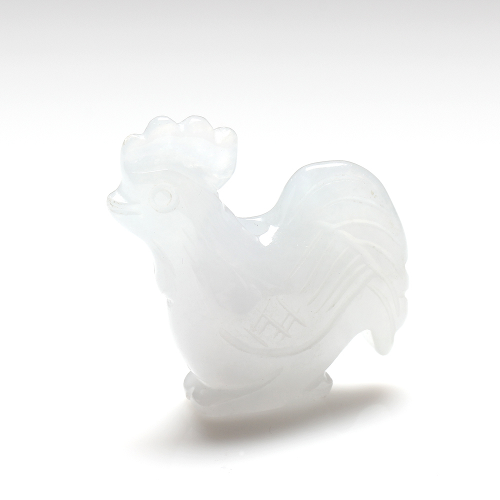 【雅紅珠寶】天然冰糯種翡翠玉項鍊-十二生肖-雞-掌握先雞-A0081