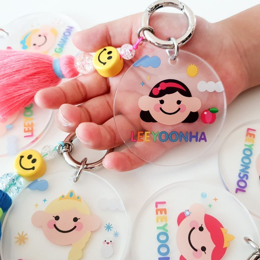 Korea 客製可愛防水姓名掛牌4