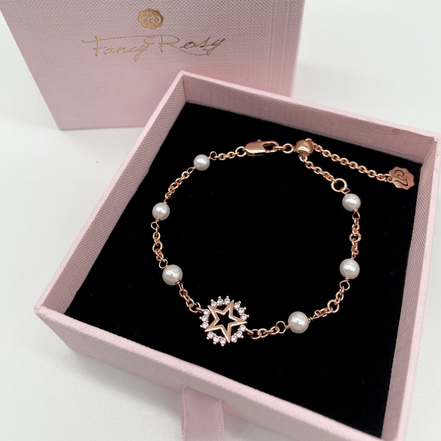 Starry Pearl Bracelet (Rose Gold)