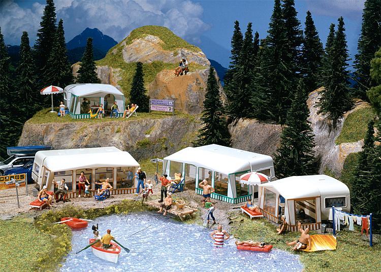 Faller 130503 HO規 Set of camping caravans 露營設備