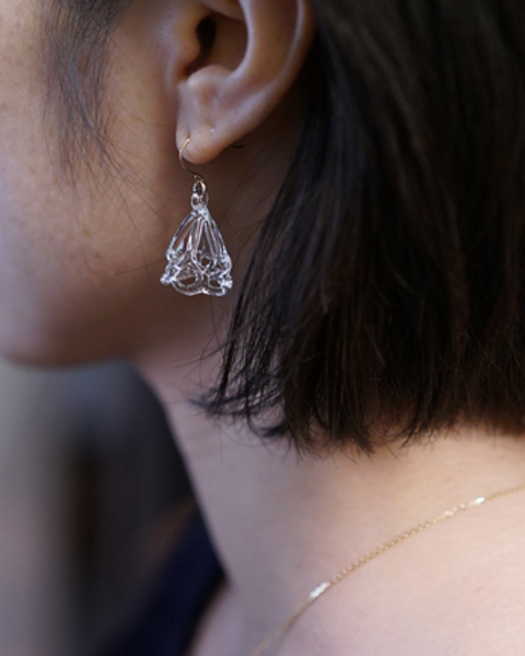 HARIO-LWF飾品-10K包金花蕾耳環