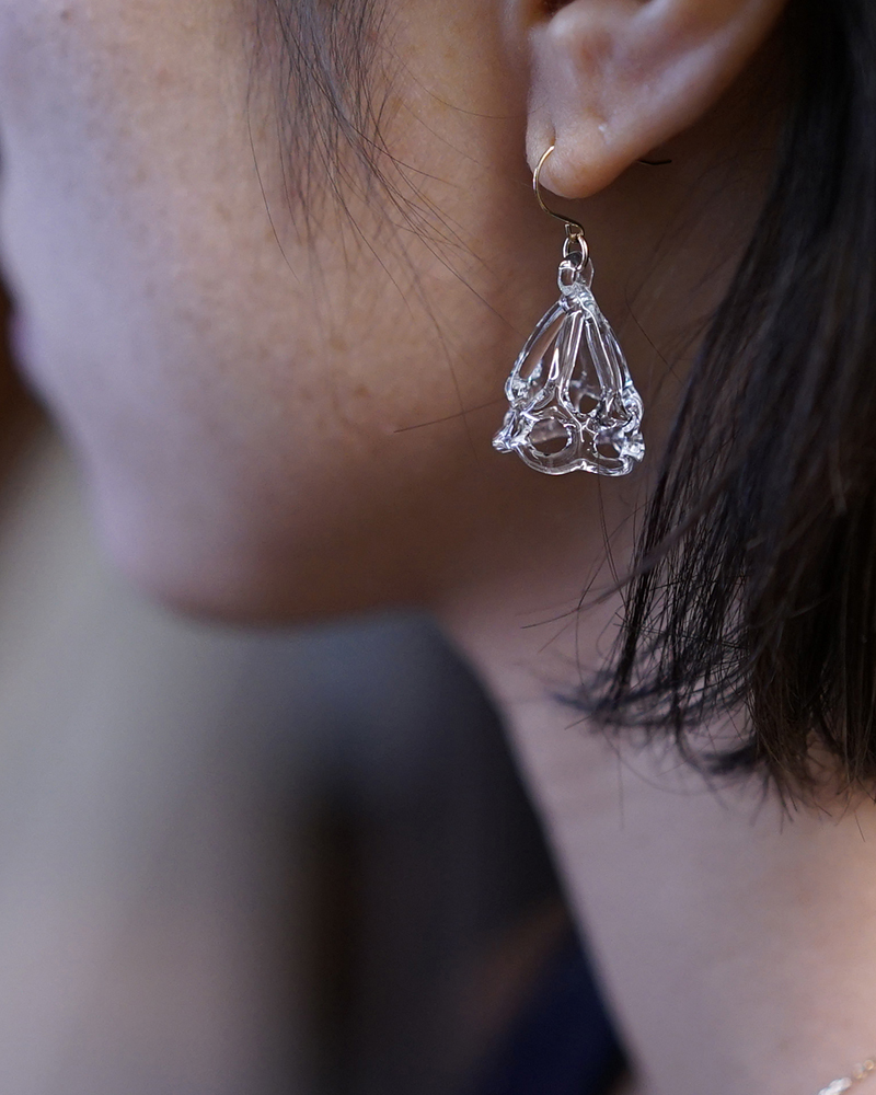 HARIO-LWF飾品-10K包金花蕾耳環