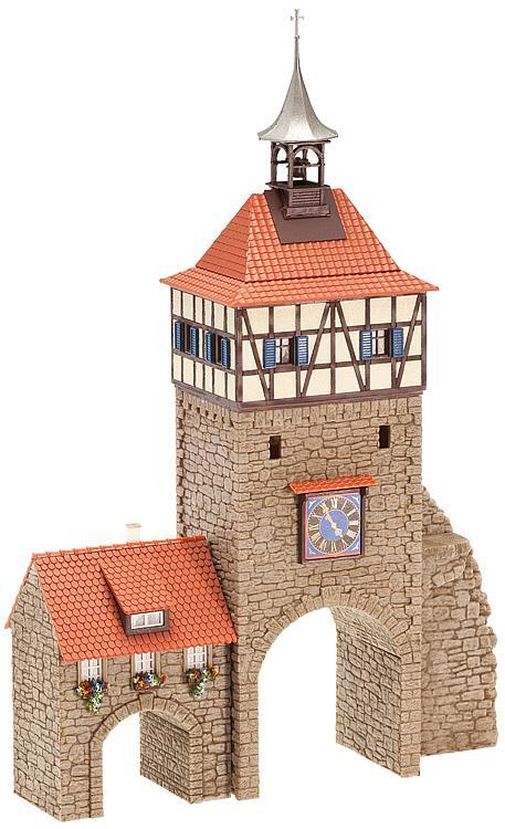 Faller 130406 HO scale, City gate with gatehouse
