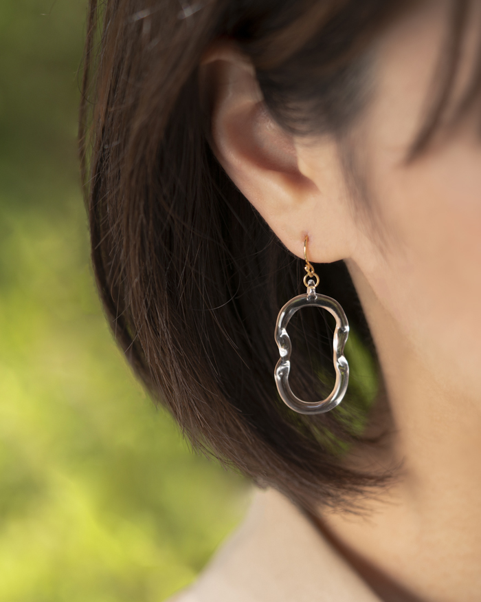 HARIO-LWF-手工玻璃耳環 / 雙子