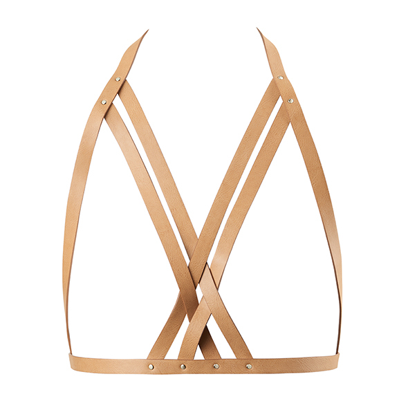 Bijoux Indiscrets MAZE 掛頸型束縛皮帶 啡色