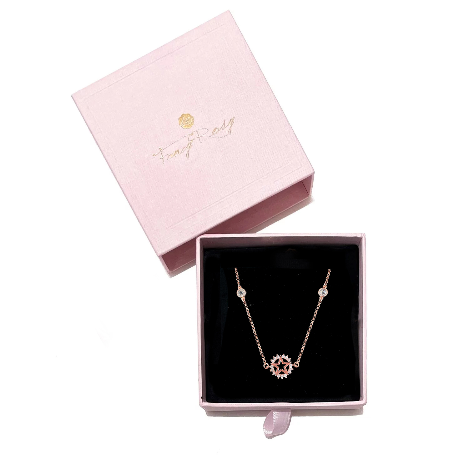 Crystal Starry Necklace (Rose Gold)