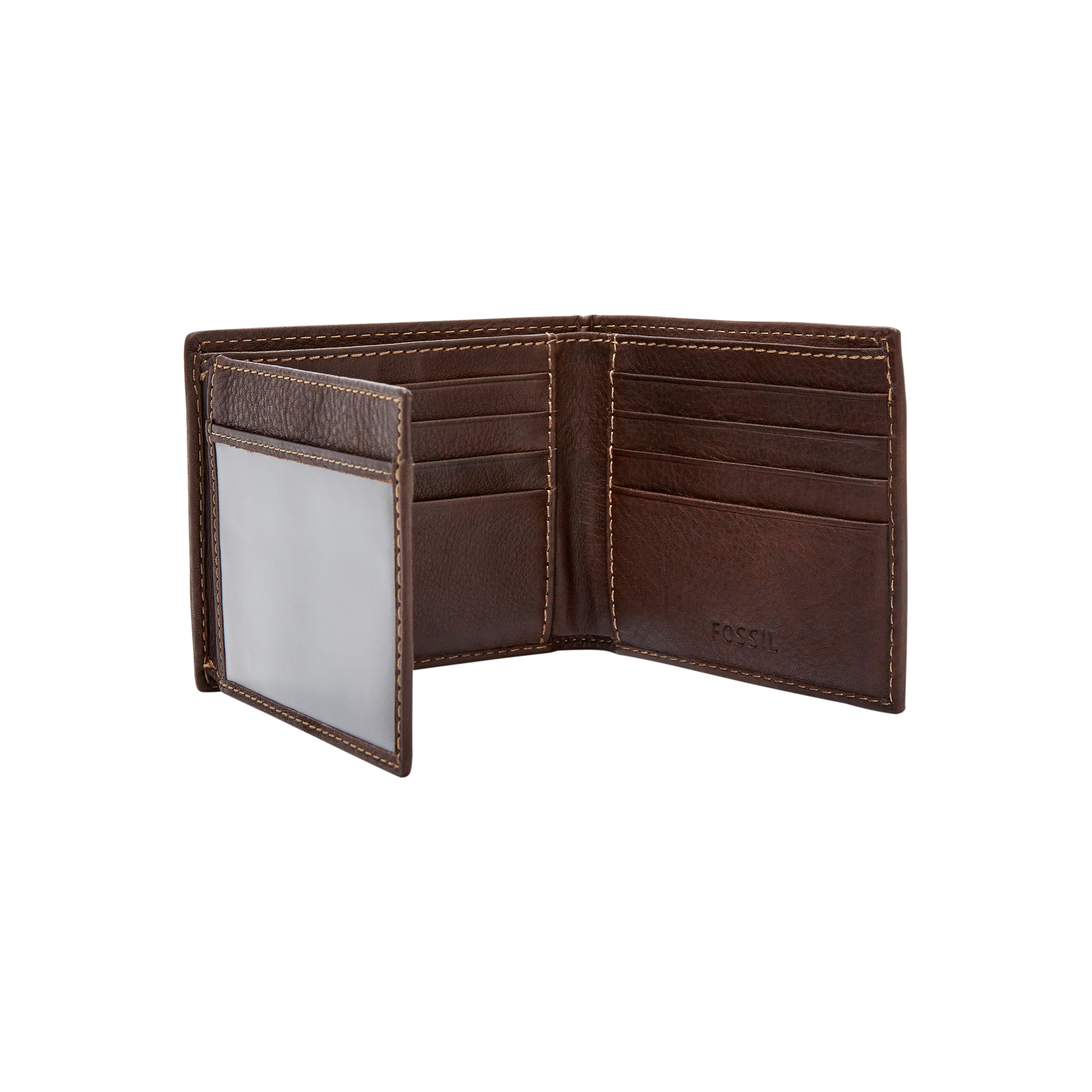 Lufkin 柔軟多卡兩折皮夾-棕色 SML1390201